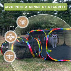 GONPETGP breathable mesh enclosure promotes airflow during outdoor sessions.