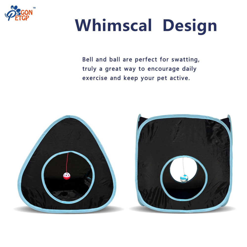 GONPETGP cat tunnel ball and bell play feature promoting activity and interactive chase.