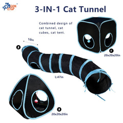 GONPETGP cat tunnels crinkle paper close-up highlighting textural stimulation during exploration.