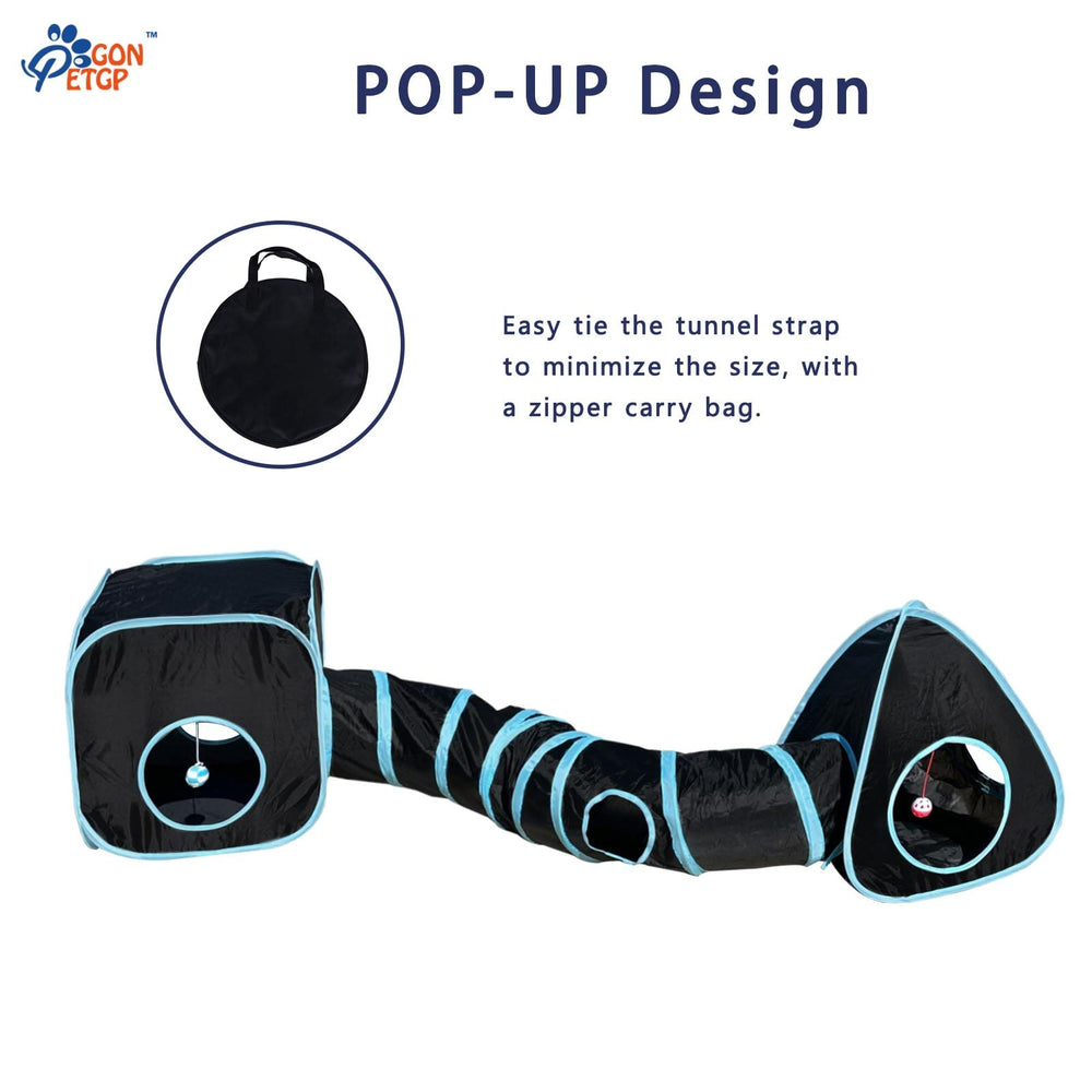 GONPETGP cat tunnels detachable design enables flexible shapes and DIY configuration.