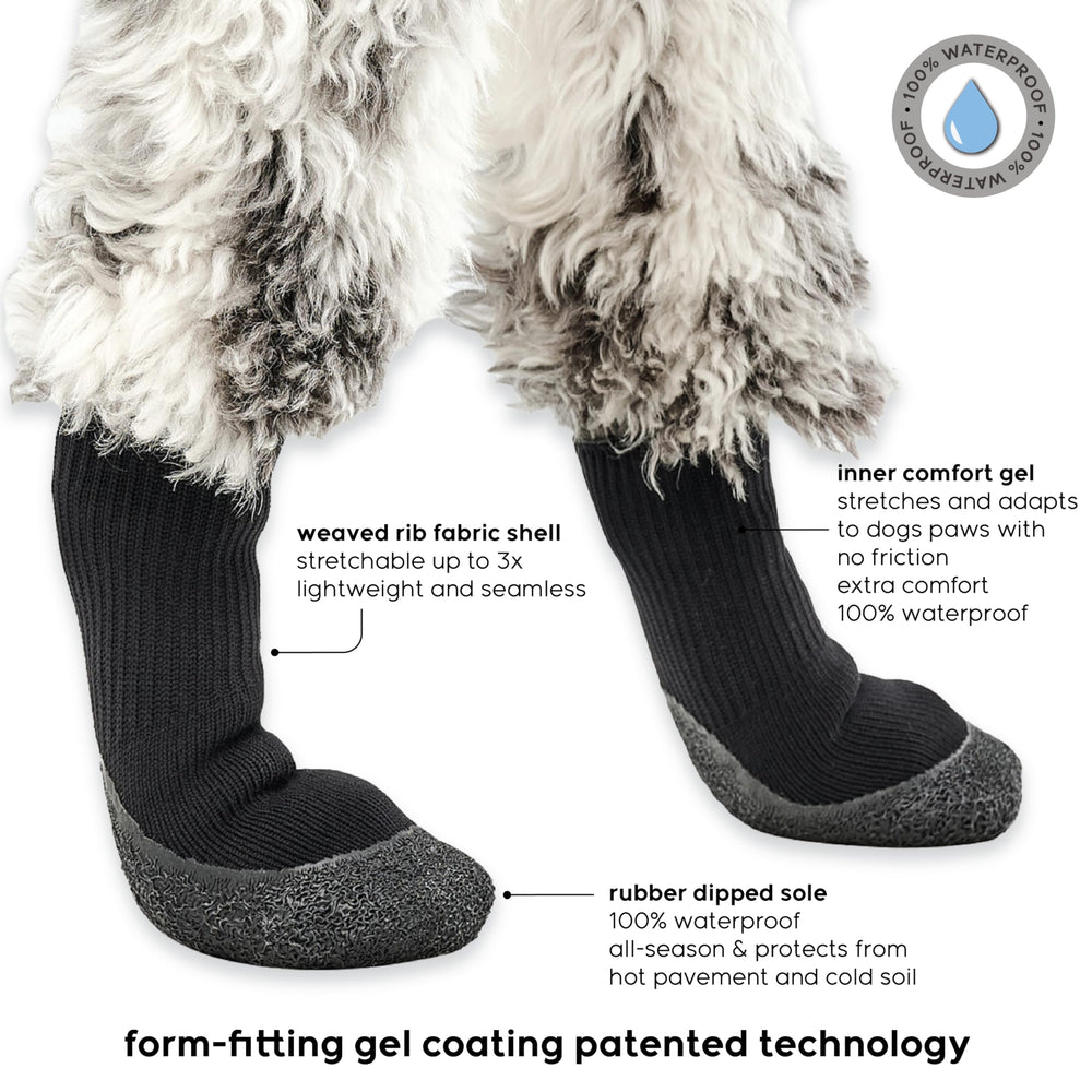 Goo-eez Lites Black L closeup showing winter traction for all-season walks.