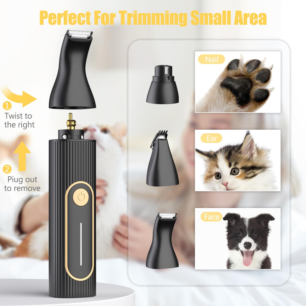 Gooad dog clippers LCD display shows battery and charging status