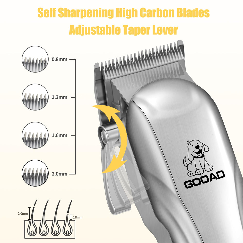Gooad dog clippers low-noise operation helps keep pets calm during grooming