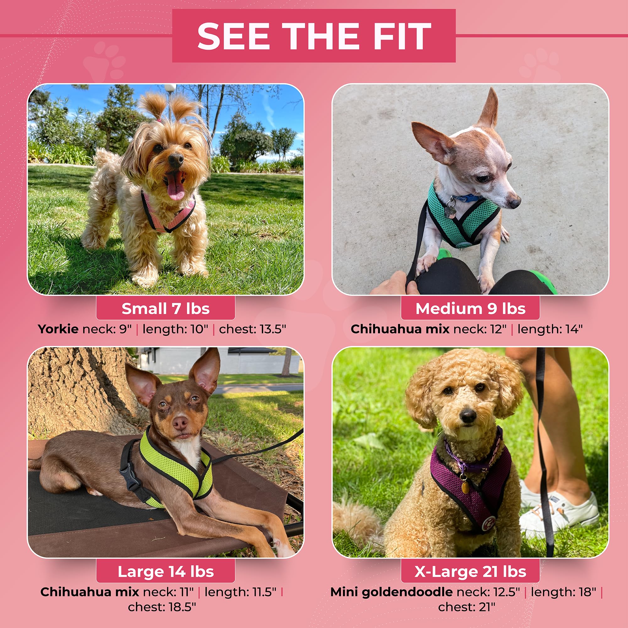 Gooby Comfort X Flamingo Pink lightweight mesh keeps dogs cool on outings.