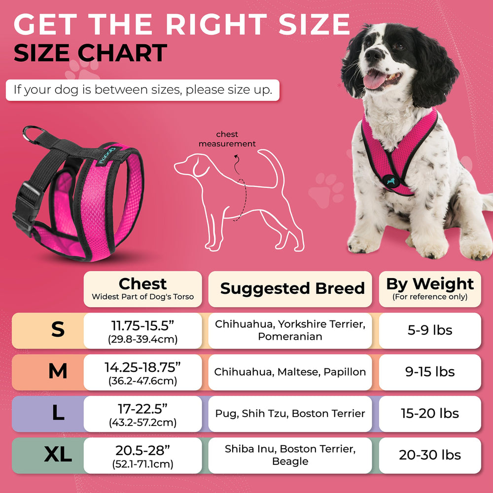 Gooby Comfort X Flamingo Pink patented X-frame reduces neck pressure during walks.