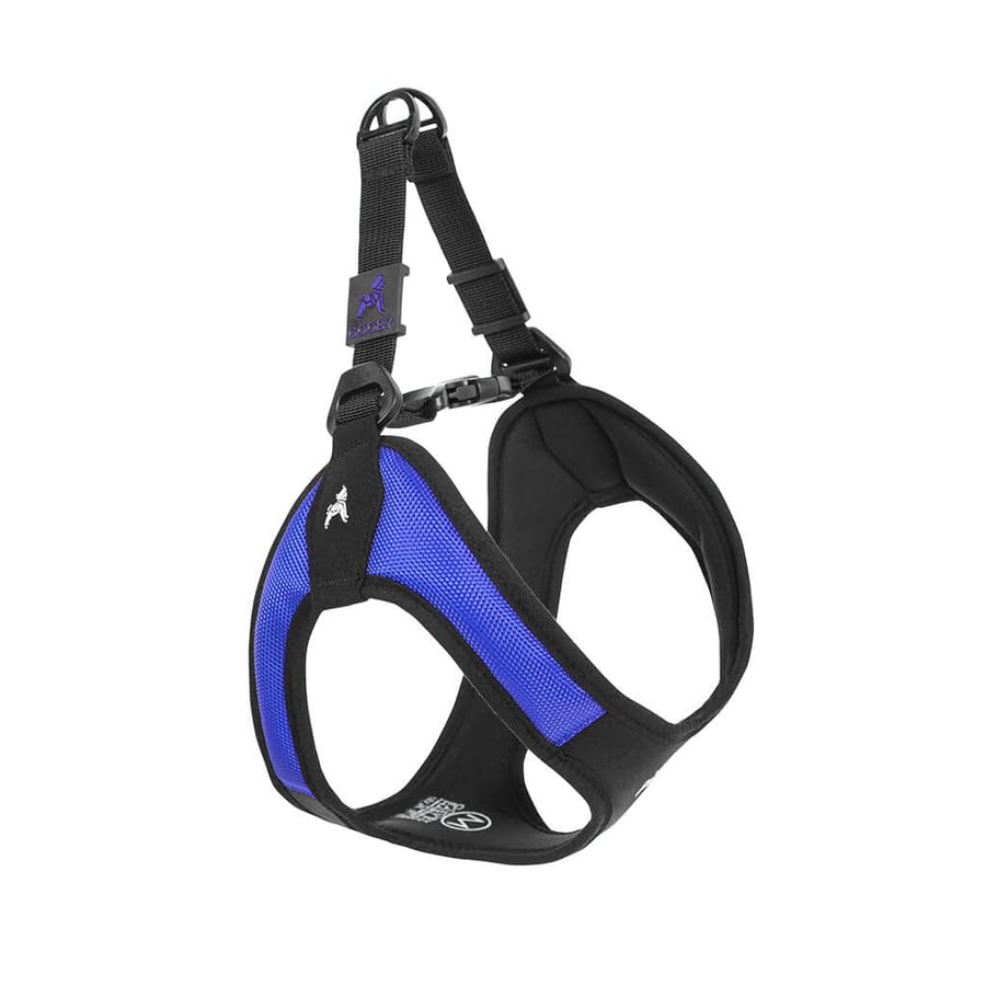 Gooby Escape Free Easy Fit Harness blue small leash ring detail for durability