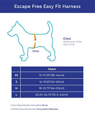 Gooby Escape Free Easy Fit Harness blue small step-in view highlighting easy on/off