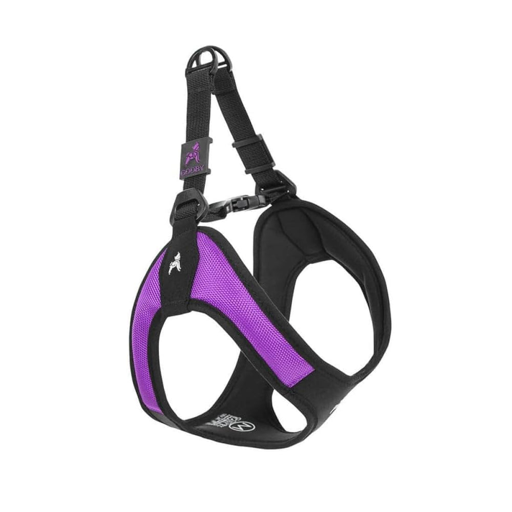Gooby Escape Free Easy Fit harness front view shows escape-proof design for small dogs.