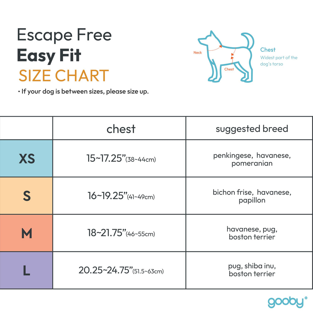 Gooby step-in design harness in use for easy on and off