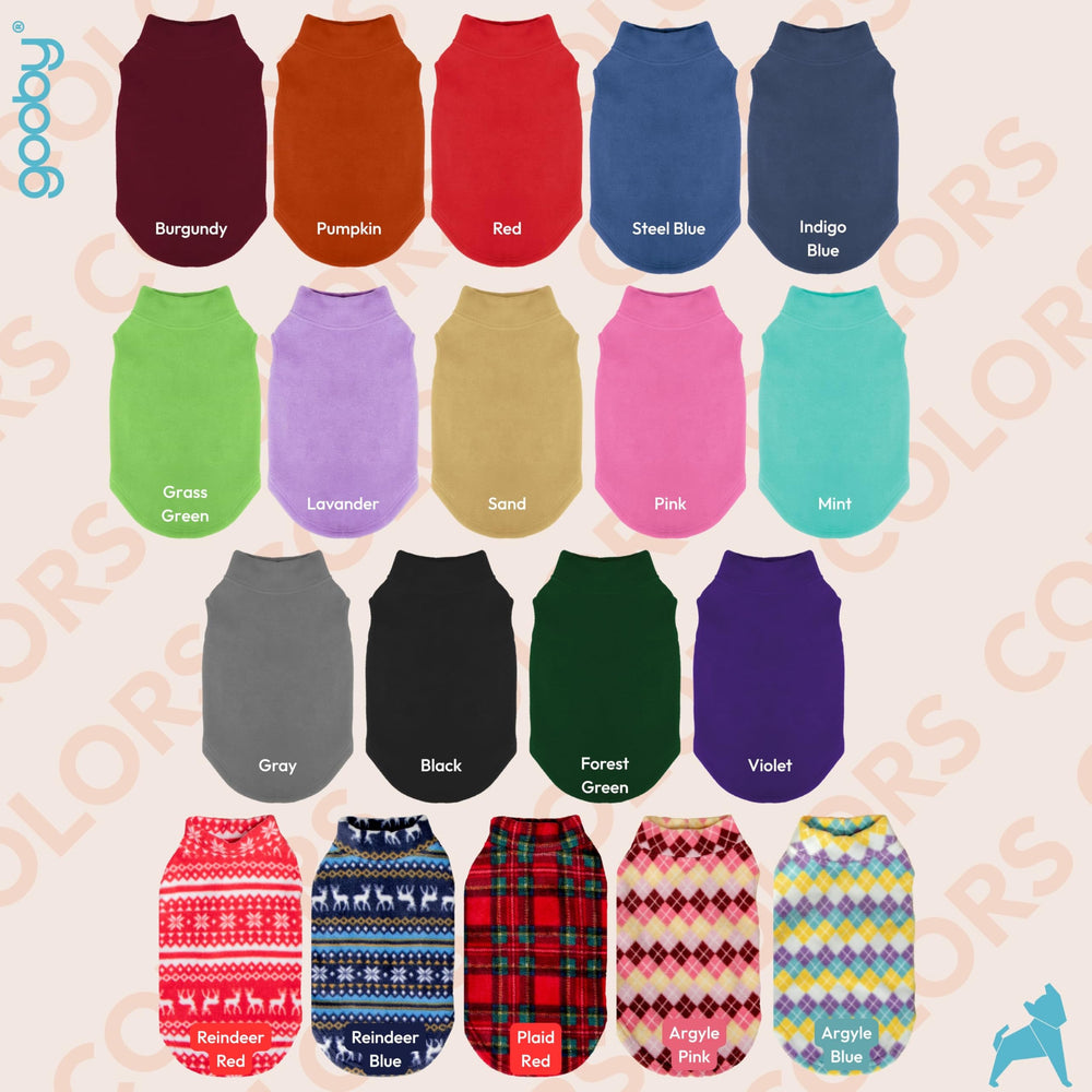 Gooby Stretch Fleece Vest on dog offers snug fit and mobility