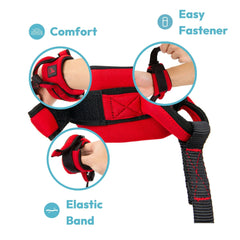 Gooby wrist band elastic band close-up highlights secure adjustable fit for any size.