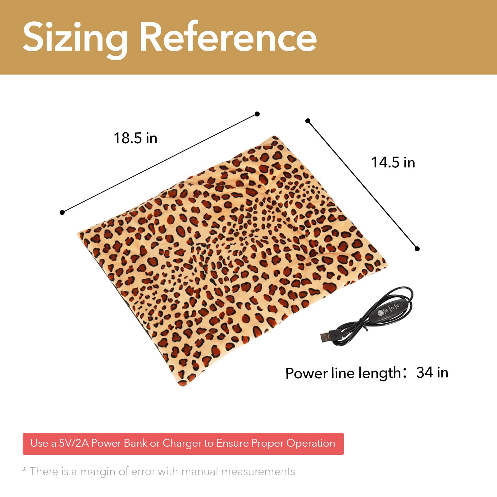 GooCare compact-dimensions image suggests space-saving 15 by 19 inch bed fits many setups