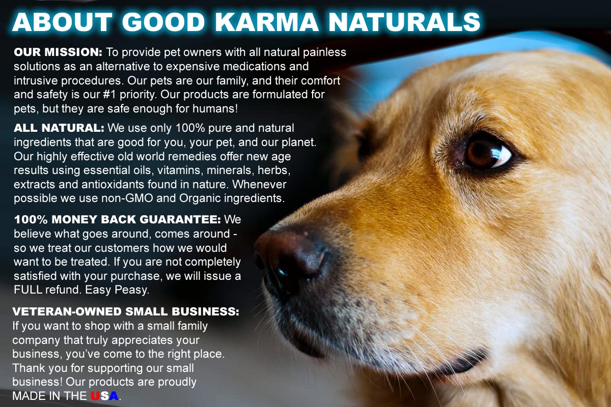 GOOD KARMA NATURALS 30ml bottle ready for at-home canine wart care.