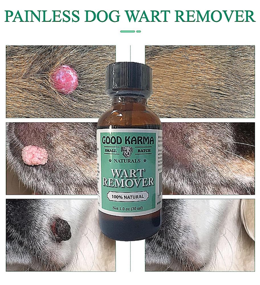 GOOD KARMA NATURALS dog wart remover brush-cap close-up shows precise, gentle application.