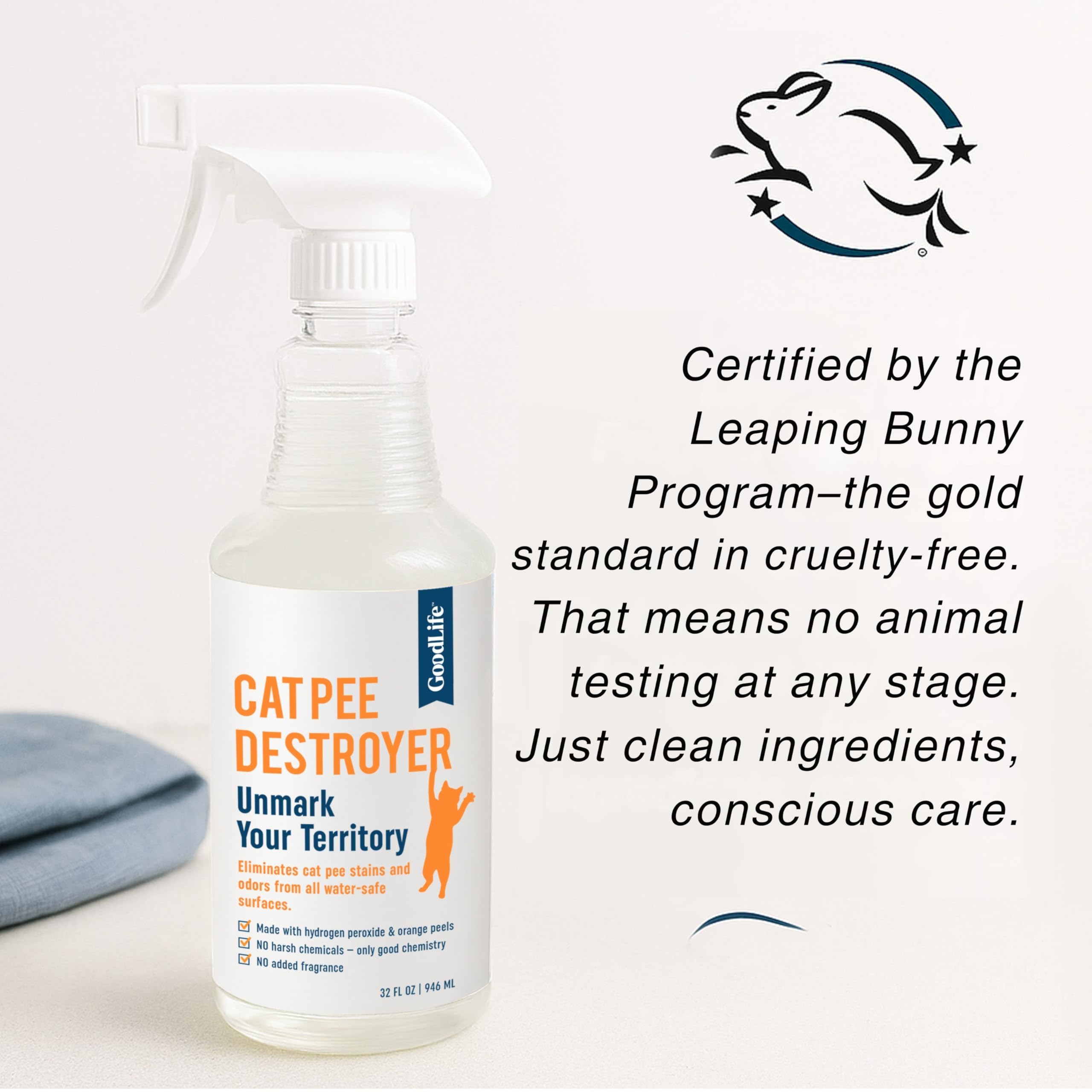 Good Life Solutions Cat Pee Destroyer recyclable packaging showcases earth-friendly design