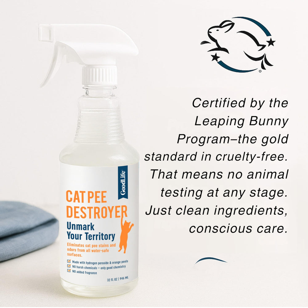Good Life Solutions Cat Pee Destroyer recyclable packaging showcases earth-friendly design