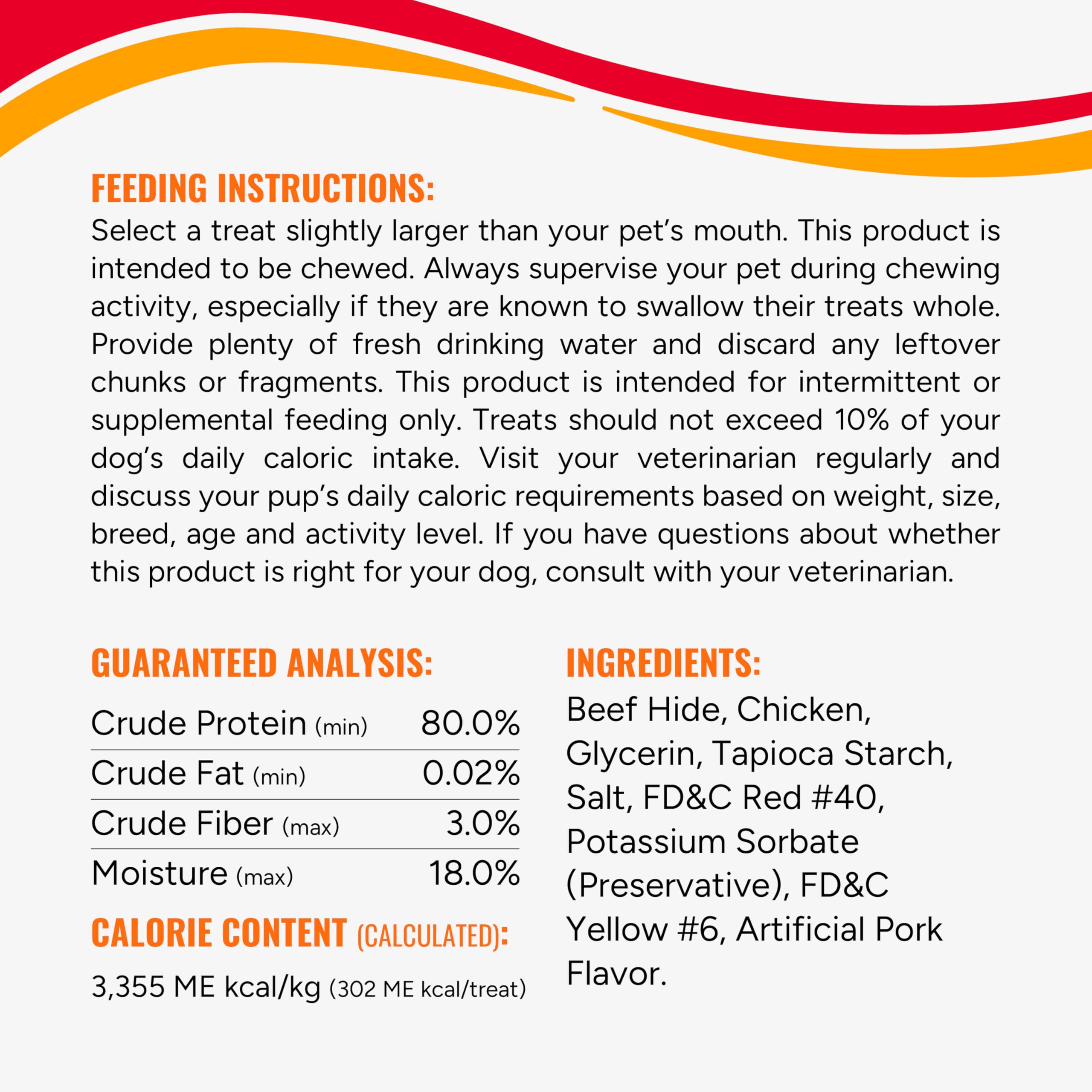Good 'n' Fun Triple Flavor Rolls large dog-friendly chew size.