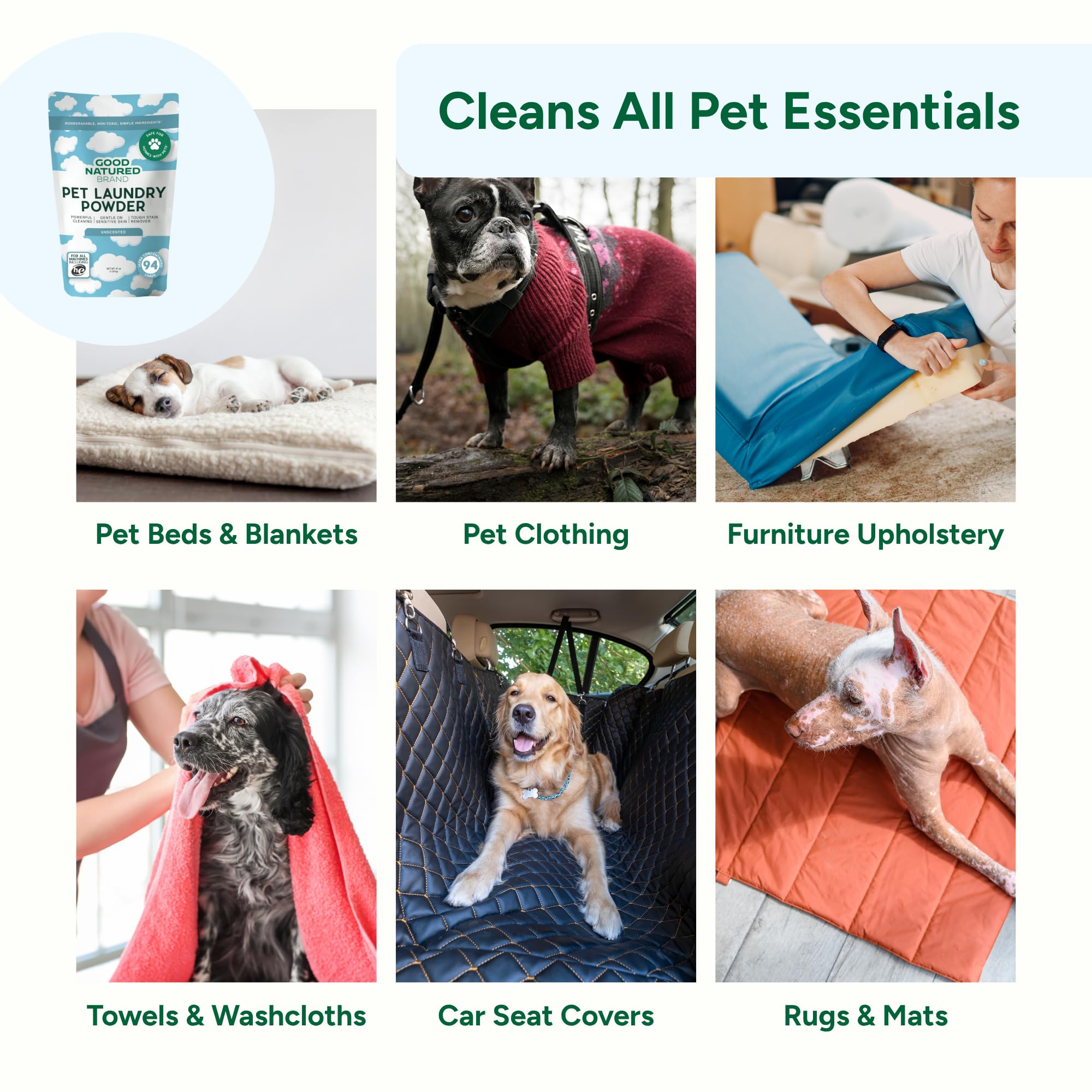 Good Natured Brand concentrated cleaning power for up to 94 loads.