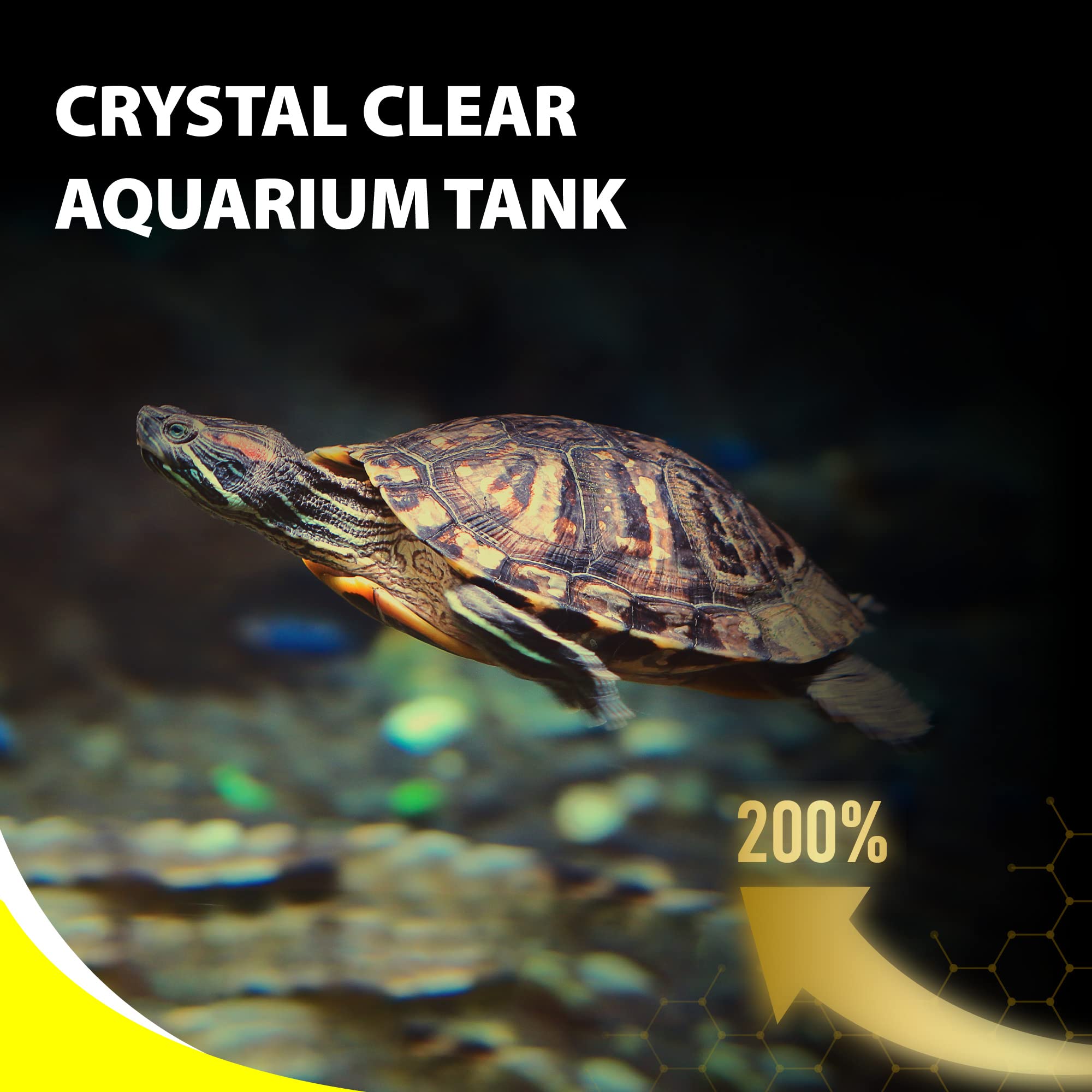 GOOD PARTNER Purify floating-sticks turtle food in tank improving water quality and visibility.