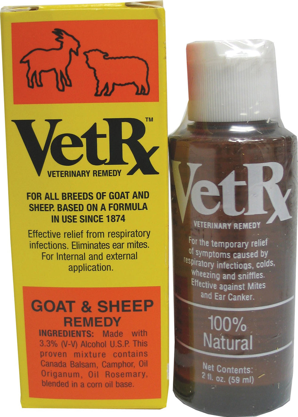 Goodwinol Vetrx Goat and Sheep Remedy bottle for all-breed routine care.