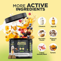 Googipet Bee Pollen ingredient capsule, highlighting natural pollen for immune support