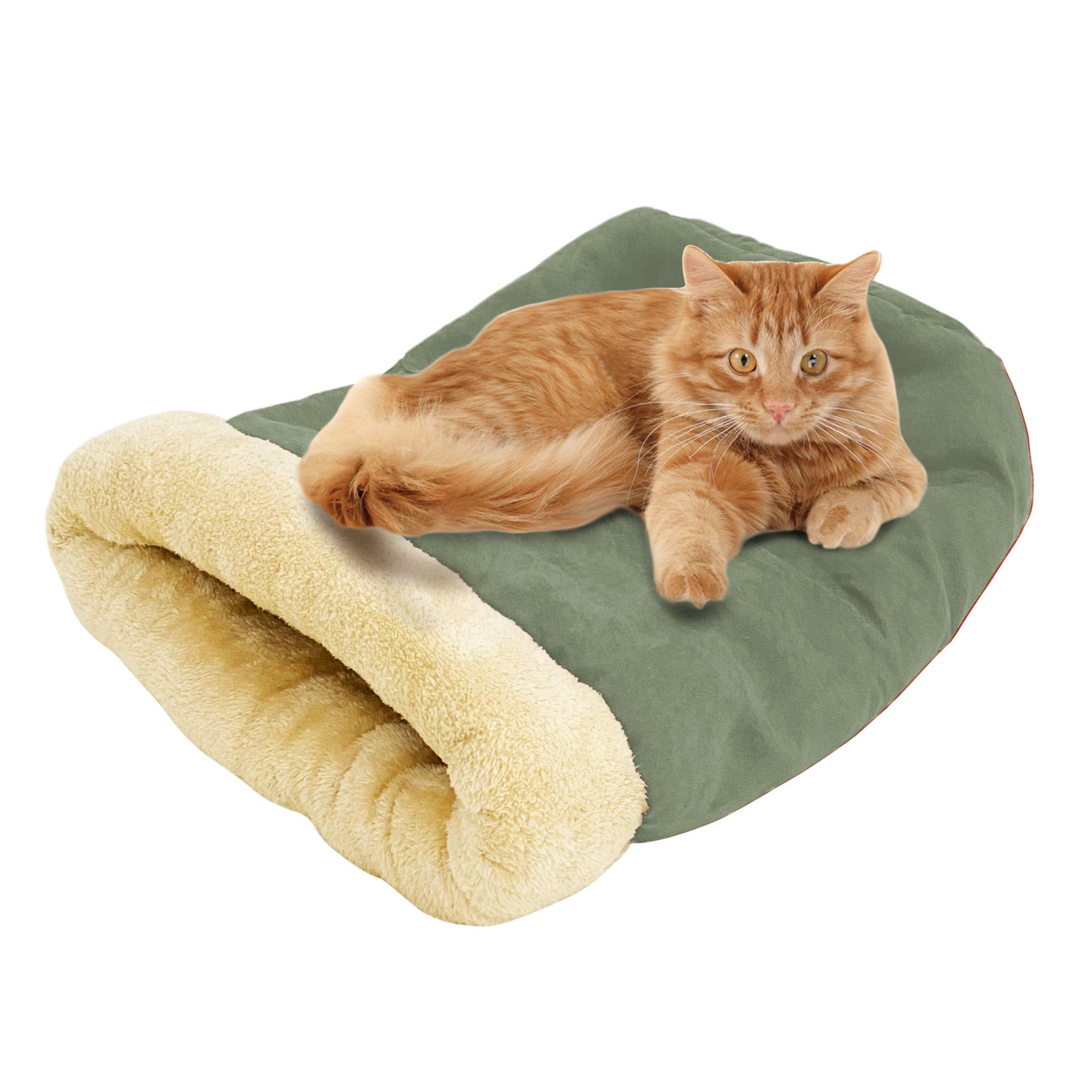 GOOPAWS 4 in 1 burrow bed flat mode for stretched, cooling resting surface.