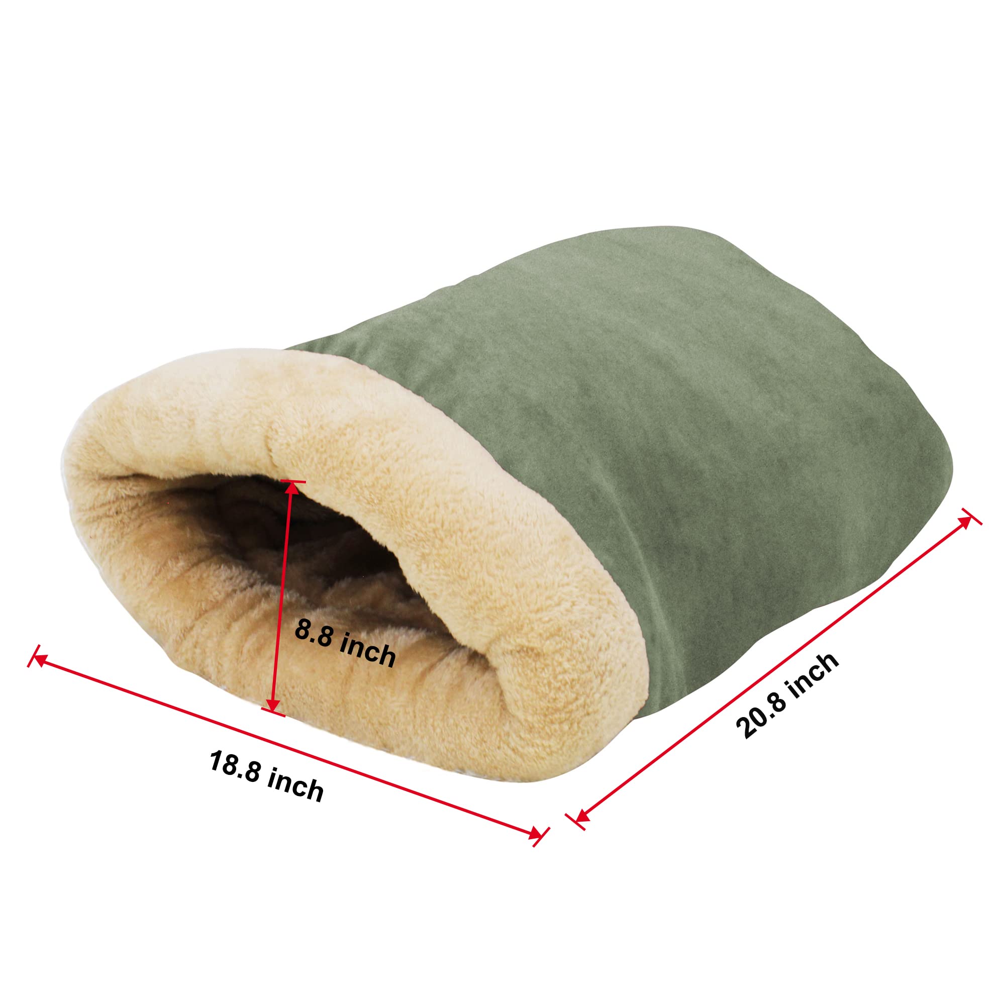 GOOPAWS 4 in 1 burrow bed pod view with microfiber lining for comfort.