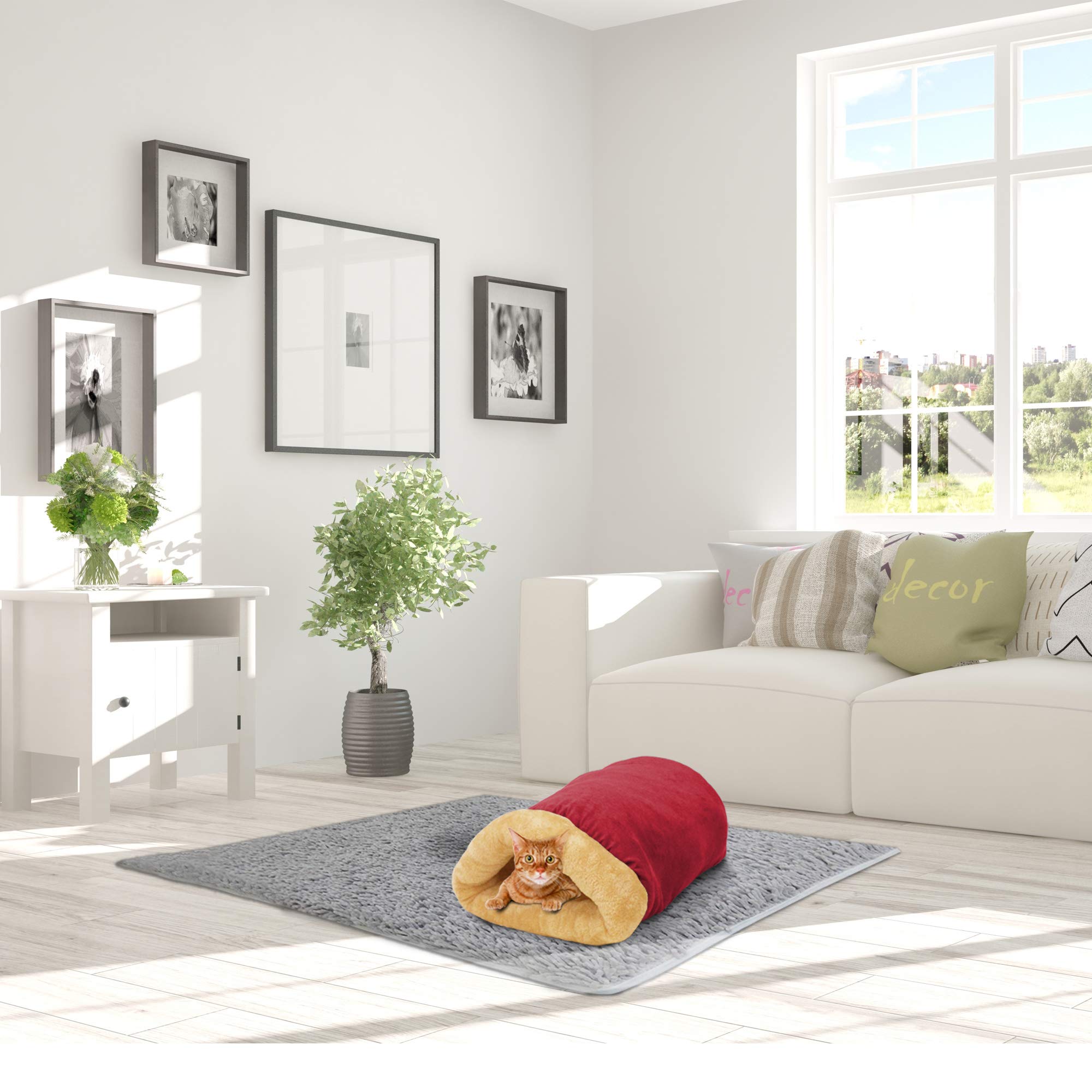 Goopaws burgundy machine washable design simplifies cleaning and care routines