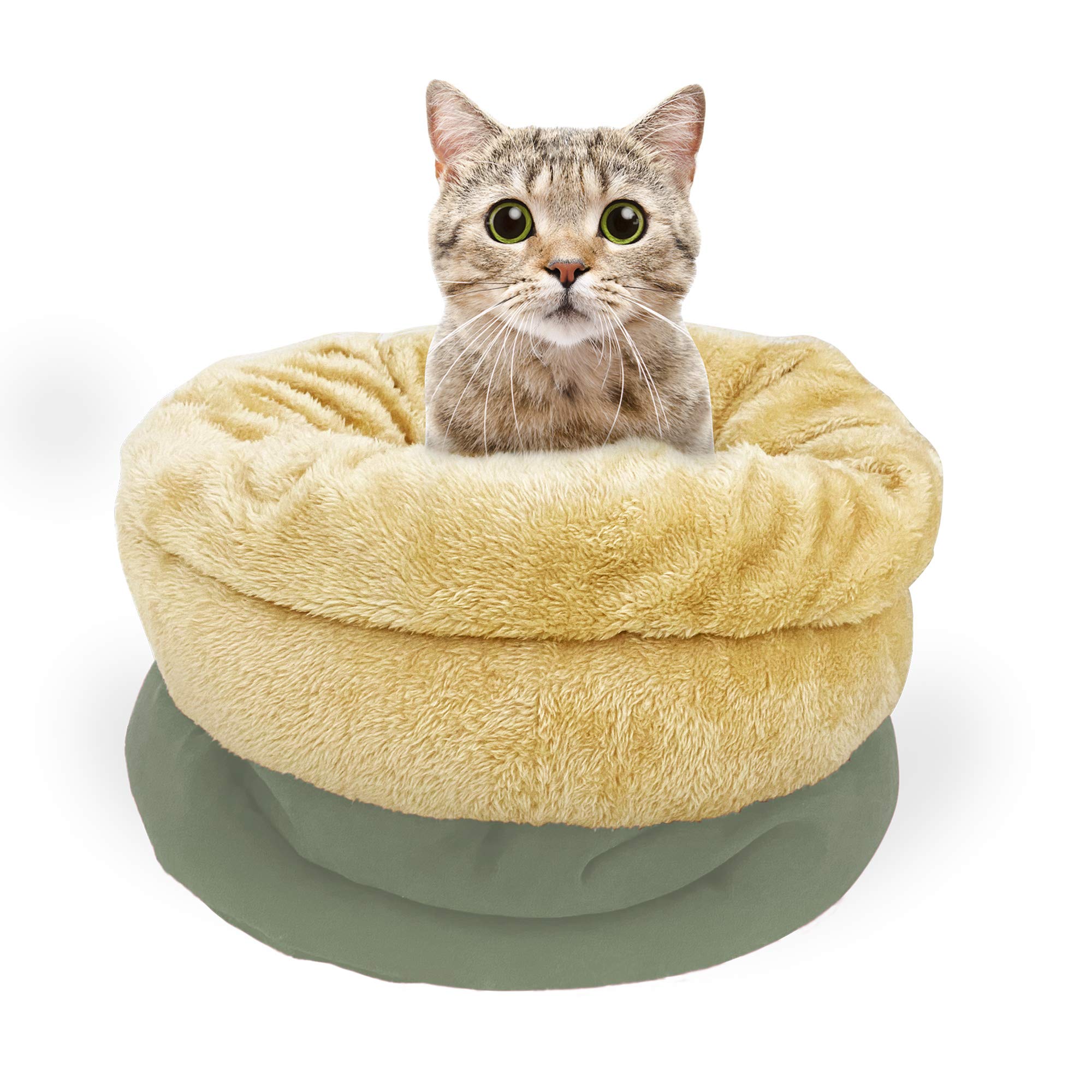 GOOPAWS burrow bed bolstered entrance for easy pet access.