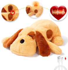 Goopow Heartbeat Puppy Toy breathing feature provides comforting motion for anxious dogs.