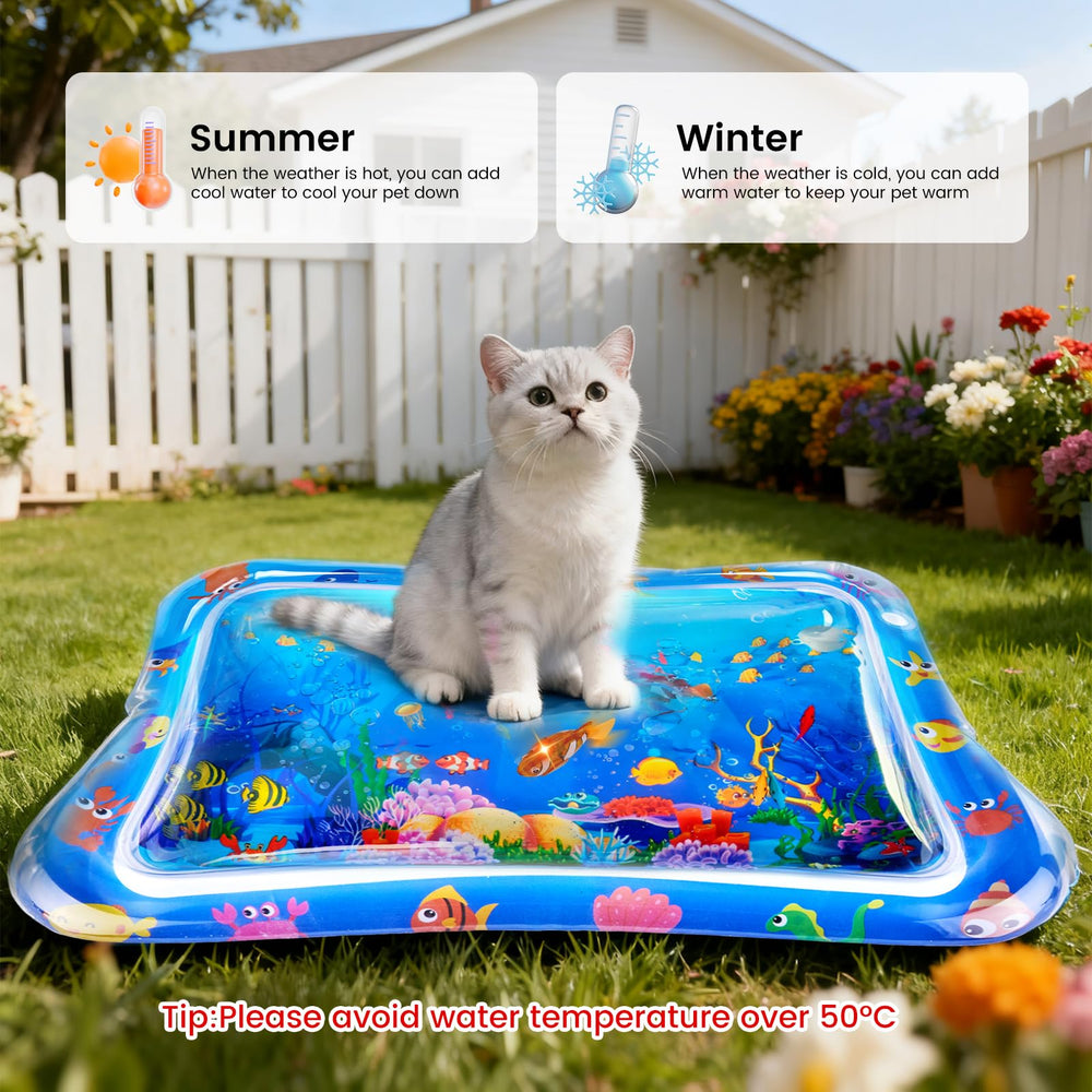 Goopreen Cat Water Mat helps shy pets approach play and relax.