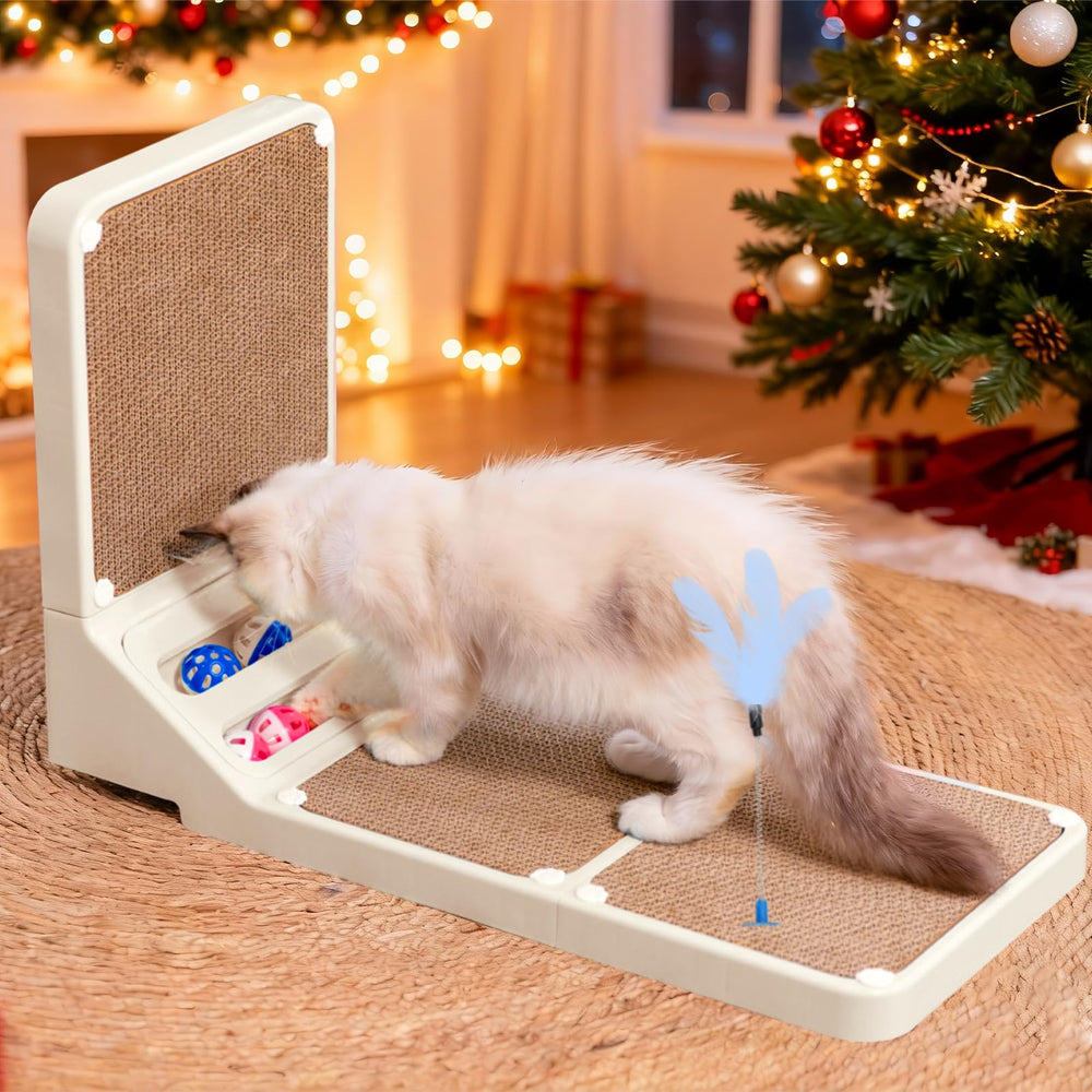 Goosheep scratcher pads in white simplify cleaning and upkeep.