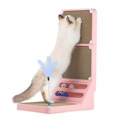 Goosheep cat scratching board pink wall mount shows space-saving design for tidy rooms