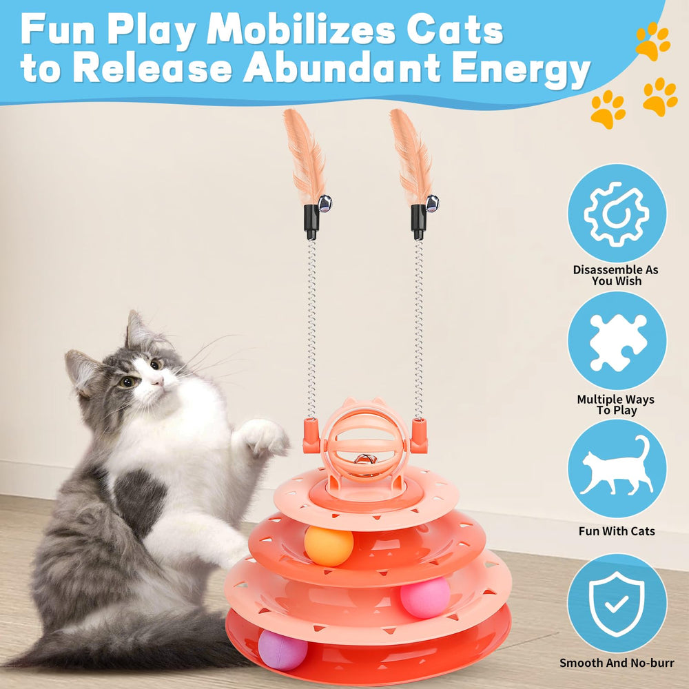 Goosheep cat toy with top bell and two teaser rods engage kittens