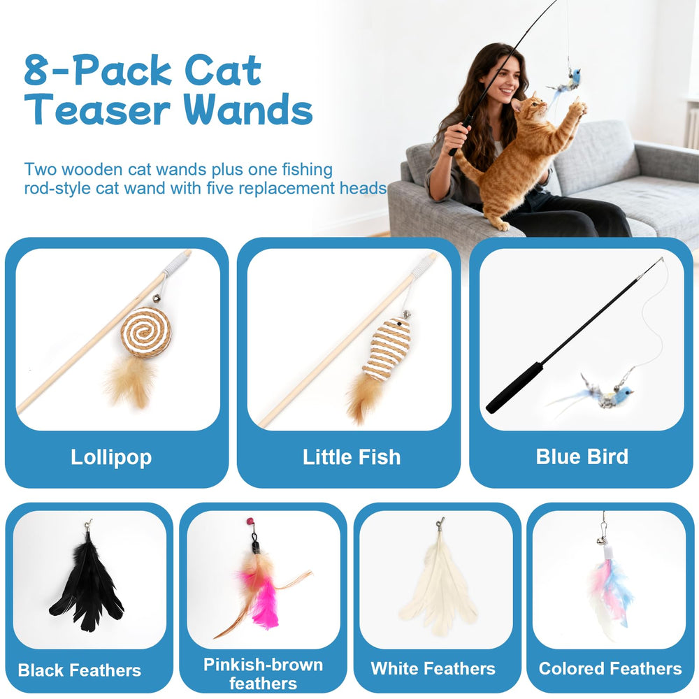 Goosheep cat wand toy wood teaser 2 demonstrates long-lasting wood construction for play.