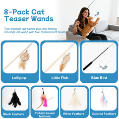Goosheep cat wand toy wood teaser 2 demonstrates long-lasting wood construction for play.
