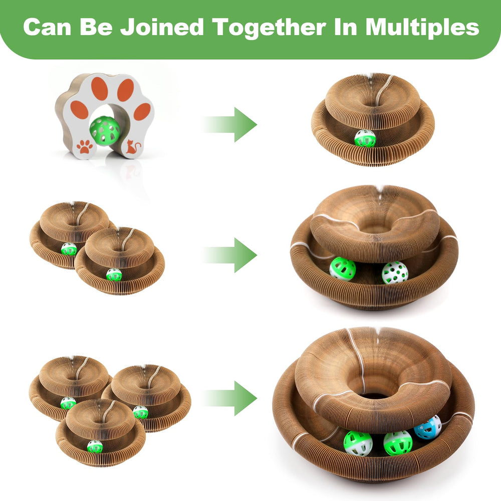 Goosheep foldable cat scratcher stores flat for travel and easy setup
