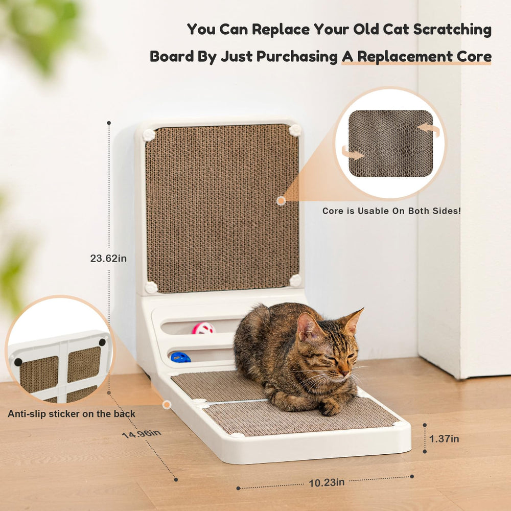 Goosheep indoor cat nest scratcher in white offering cozy resting option.