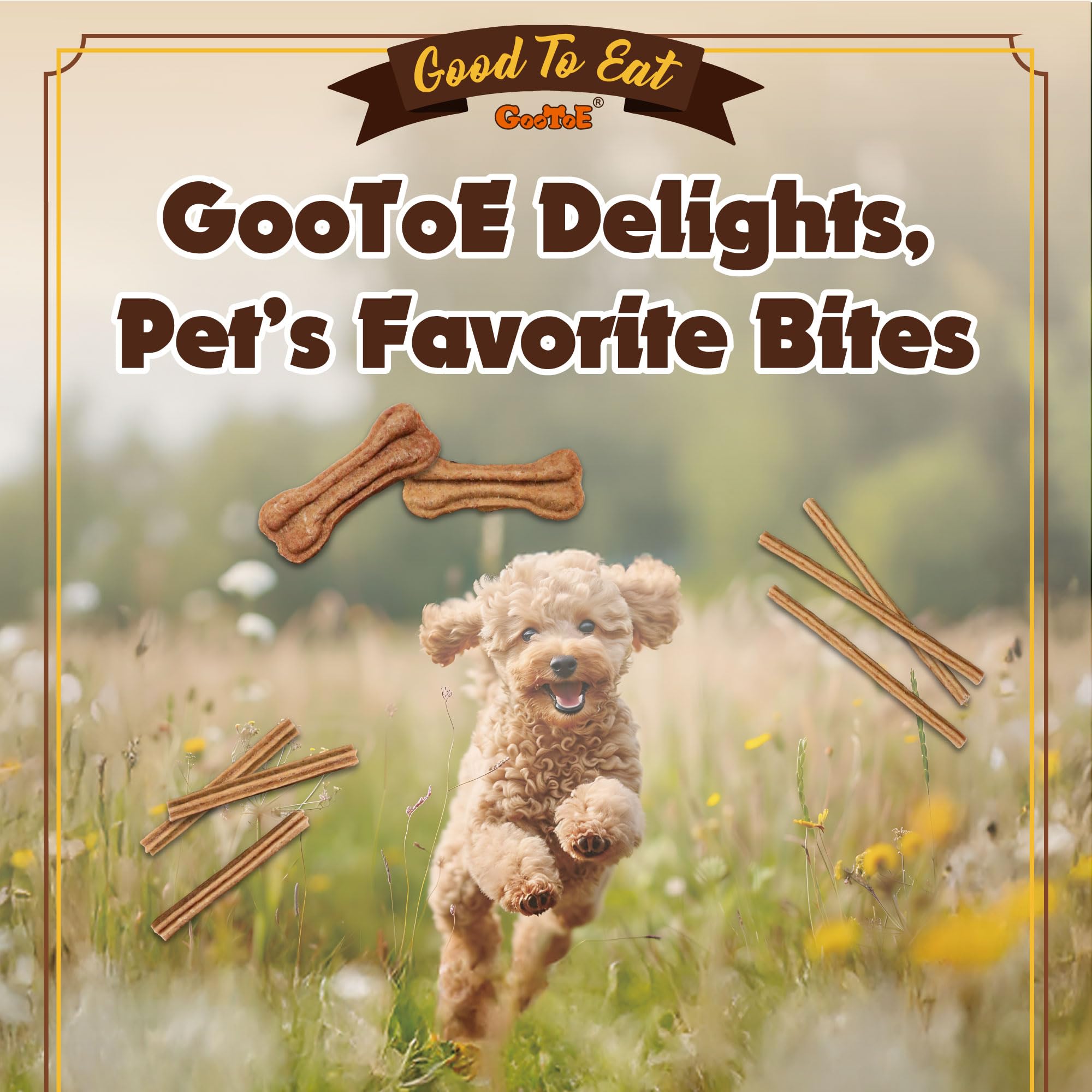 Gootoe Buffalo Dog Treats rich nutrients support coat and skin