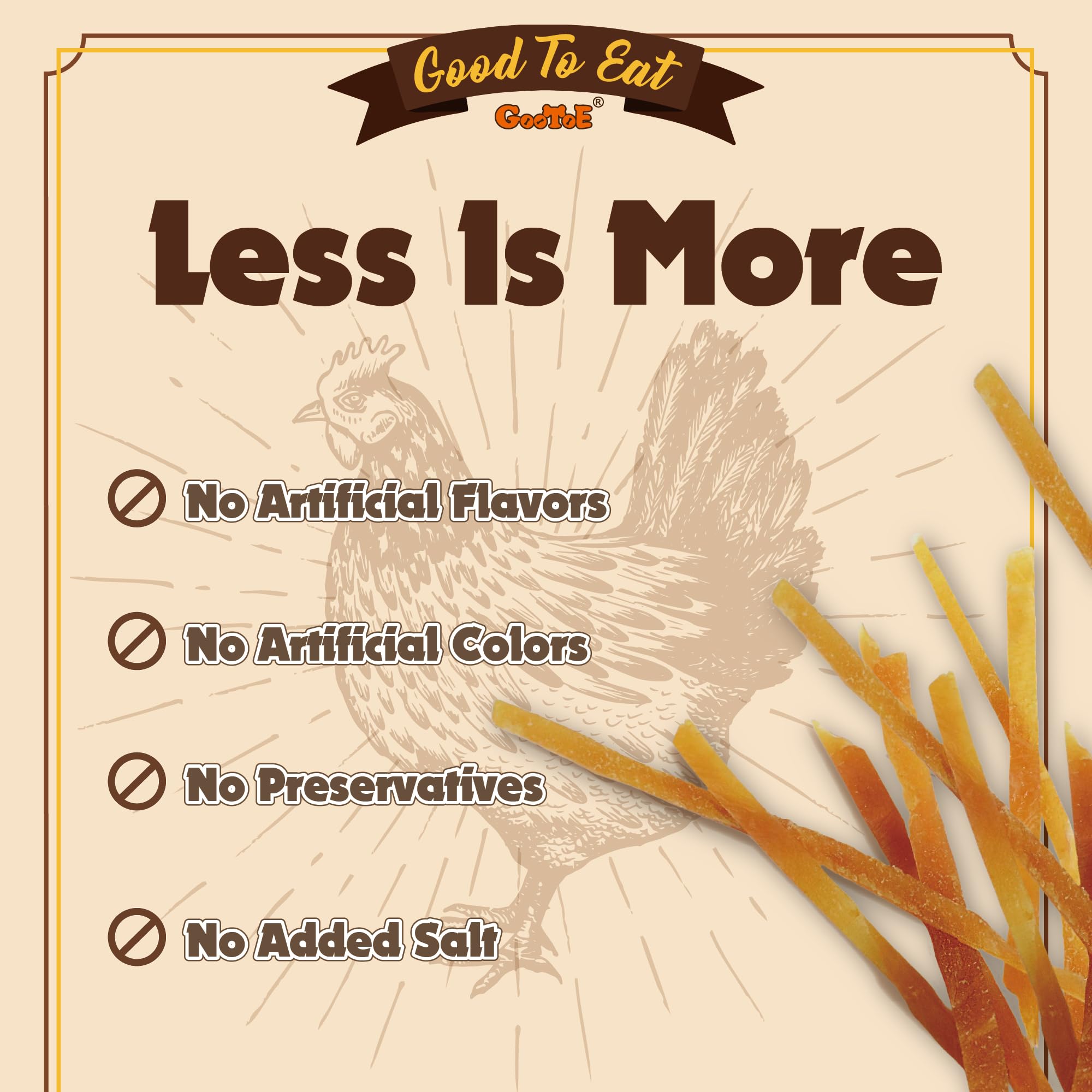 Gootoe chicken jerky rewards are high-protein snacks for active dogs.