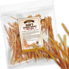 Gootoe Soft Dog Treats packaging shows real chicken jerky, a convenient training reward.
