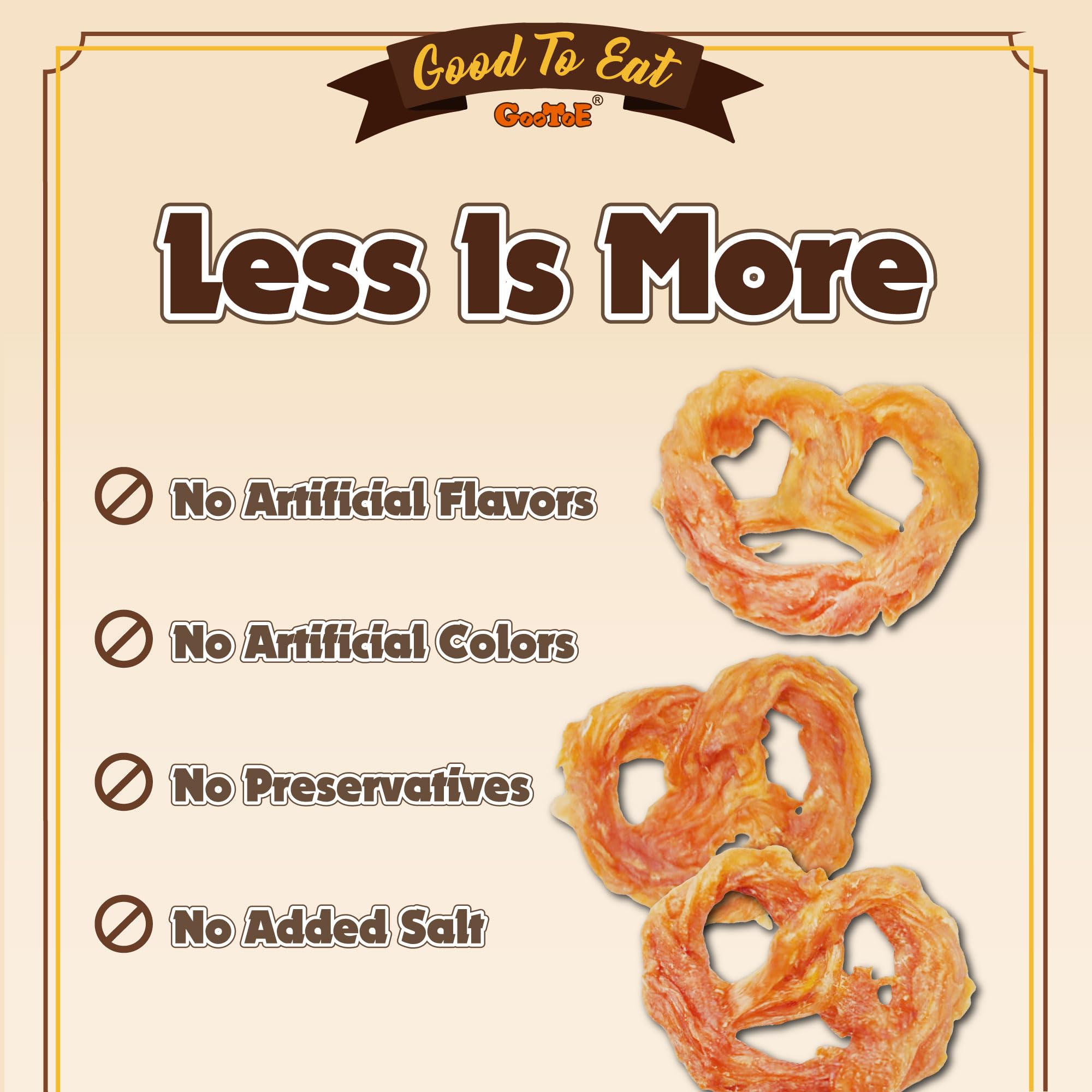 Gootoe turkey tendon ingredient label showcases USA-sourced protein