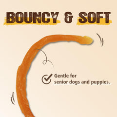 Gootoe usa-sourced turkey tendon close-up reveals high-quality ingredients and natural chew.