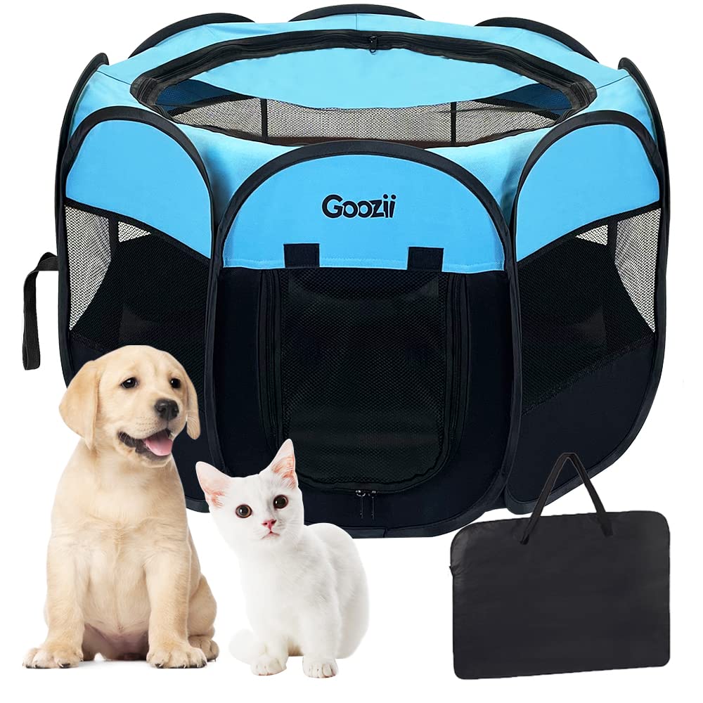 Goozii carrying case keeps the playpen ready for travel and storage