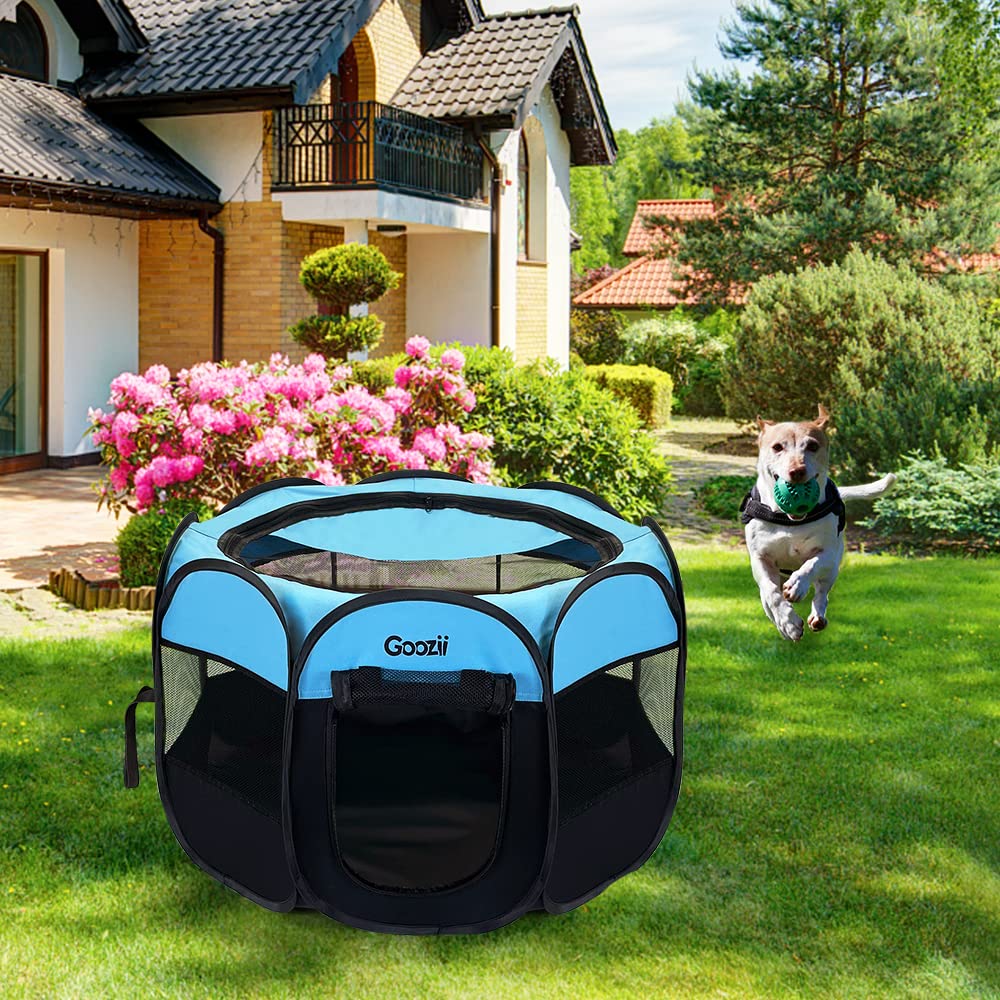 Goozii playpen suitable for indoor and outdoor use in various settings