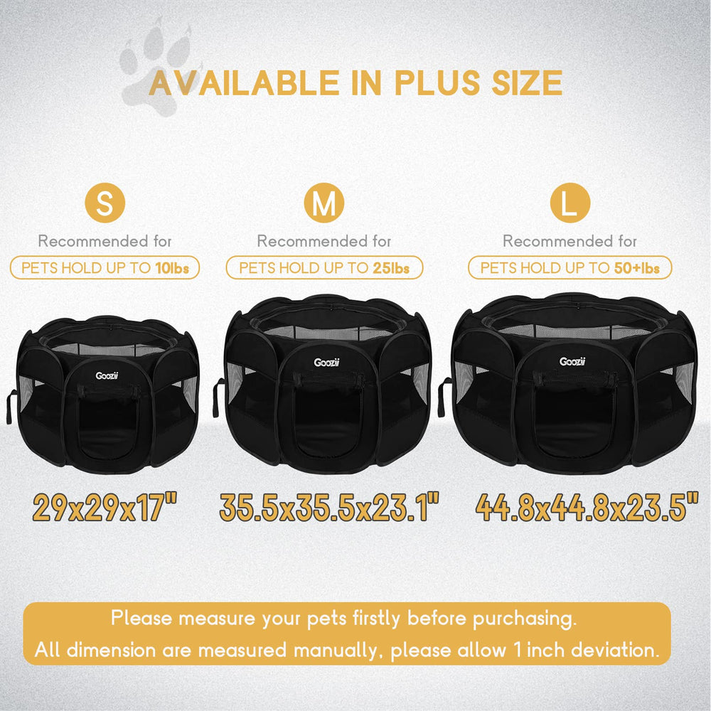 Goozii kitten playpen waterproof Oxford fabric enables outdoor use and easy cleaning