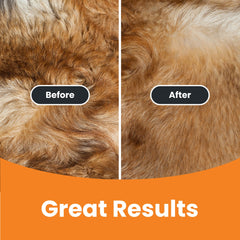 GoPets detangling slicker brush gently detangles mats on dogs and cats.