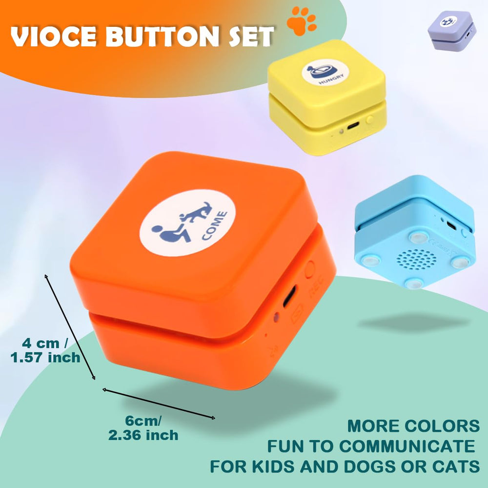 Goplemo dog buttons in office or study use for communication