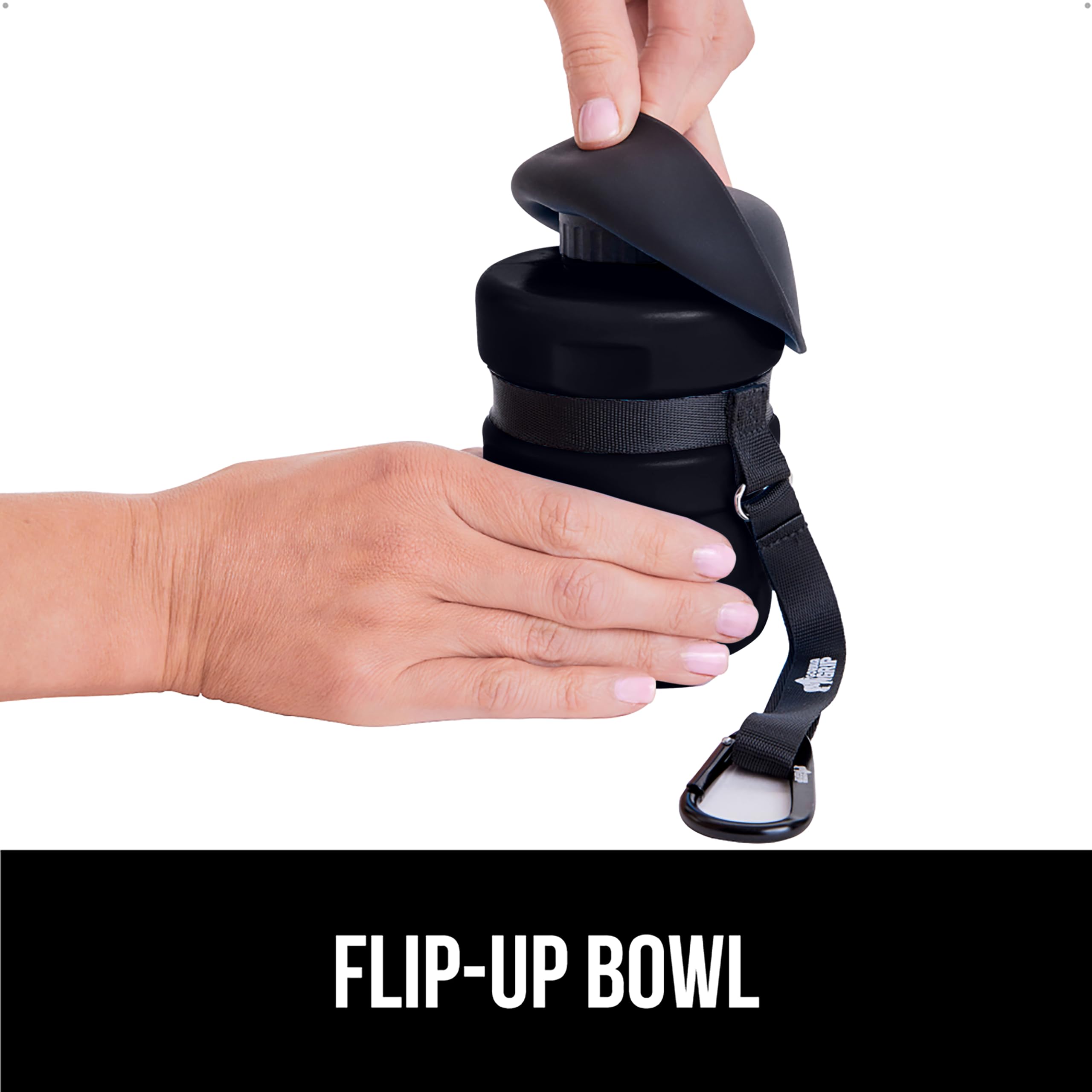 GORILLA GRIP 2-in-1 hydration design keeps bottle and bowl together