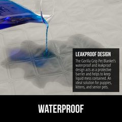 Gorilla Grip 5-layer design cross-section highlights padding and waterproof layers.